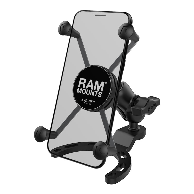 RAM MOUNTS X-Grip Phone Holder Short Arm Small Gas Tank Base - Large Phones - 1109370