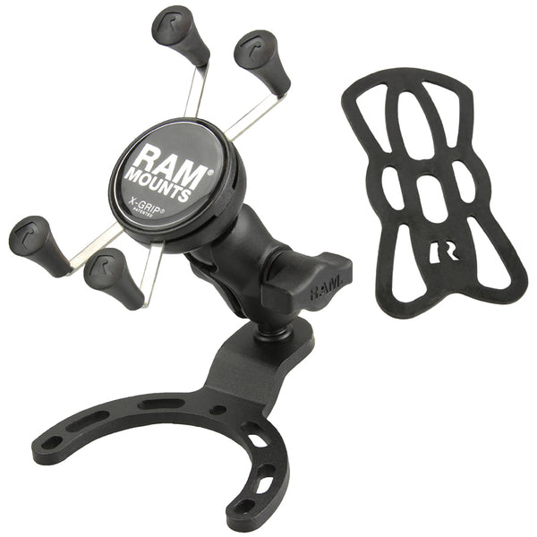 RAM MOUNTS X-Grip Phone Holder Short Arm Small Gas Tank Base - Large Phones - 1109371