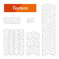 ALGIS Texture Frame Guards Kit M - White Lines