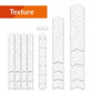 ALGIS Texture Frame Guards Kit L - White Lines