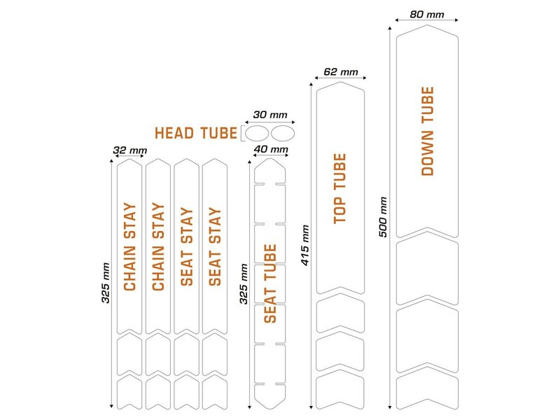 ALGIS Gloss Frame Guards Kit L - White Lines