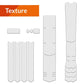 ALGIS Texture Frame Guards Kit XL - Clear