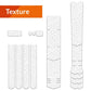 ALGIS Texture Frame Guards Kit XL - White Lines