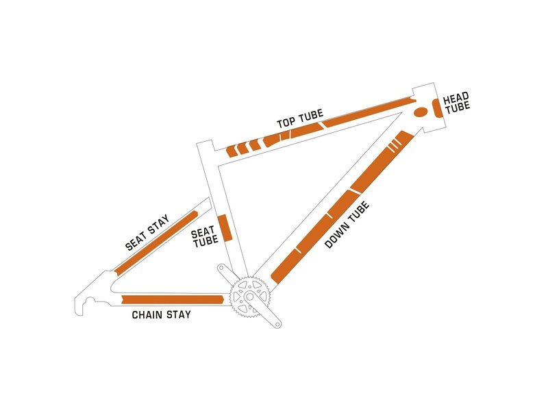 ALGIS Opaque Frame Guards Kit XL - White Lines
