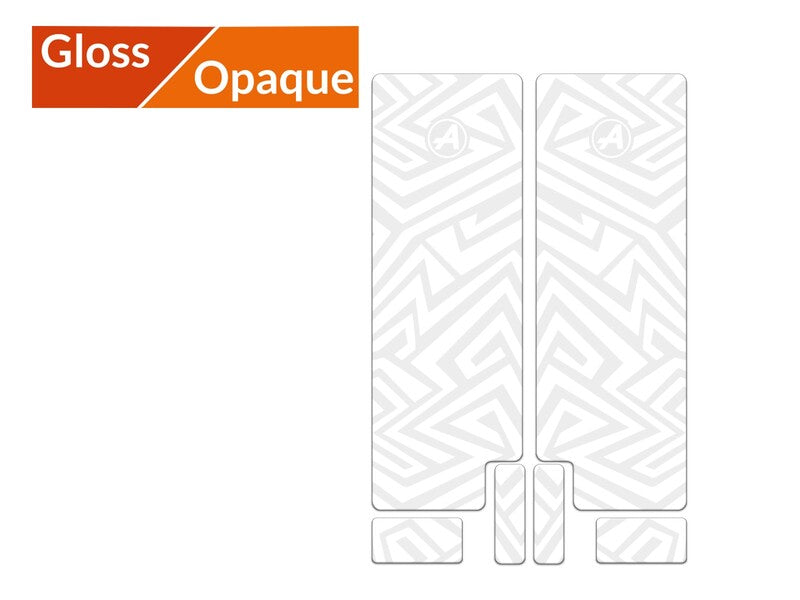 ALGIS Opaque Fork Guards Kit - White Lines