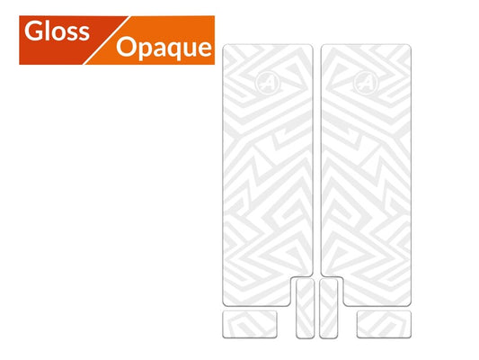 ALGIS Opaque Fork Guards Kit - White Lines