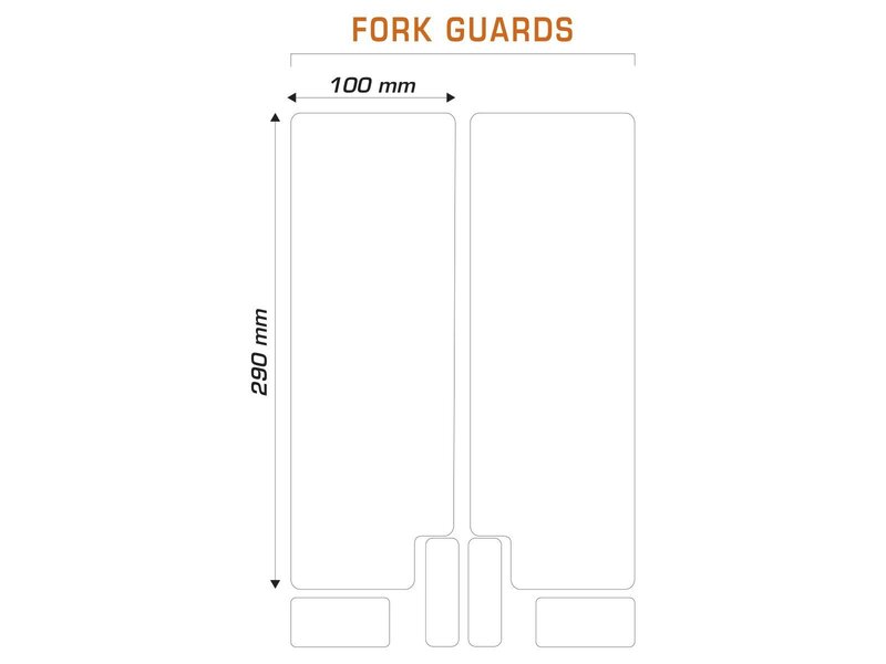 ALGIS Gloss Fork Guards Kit - Black Lines