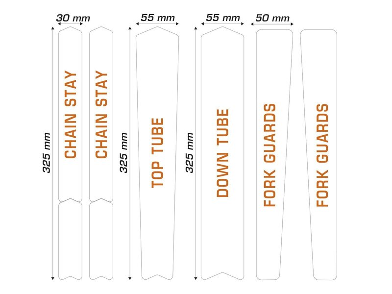 ALGIS Opaque Frame Guards Kit Gr/Road - Clear