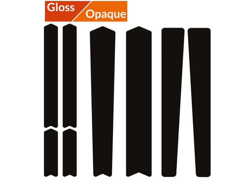 ALGIS Opaque Frame Guards Kit Road Line - Black