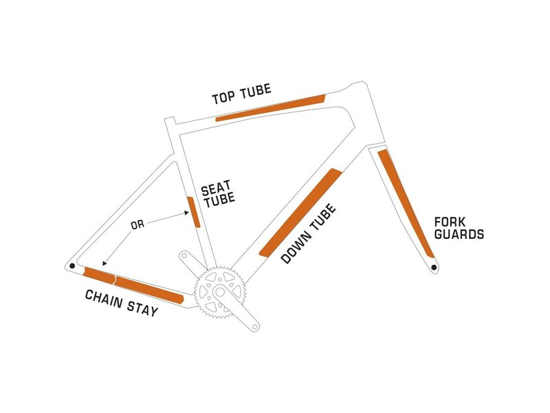 ALGIS Gloss Frame Guards Kit Gr/Road - Clear
