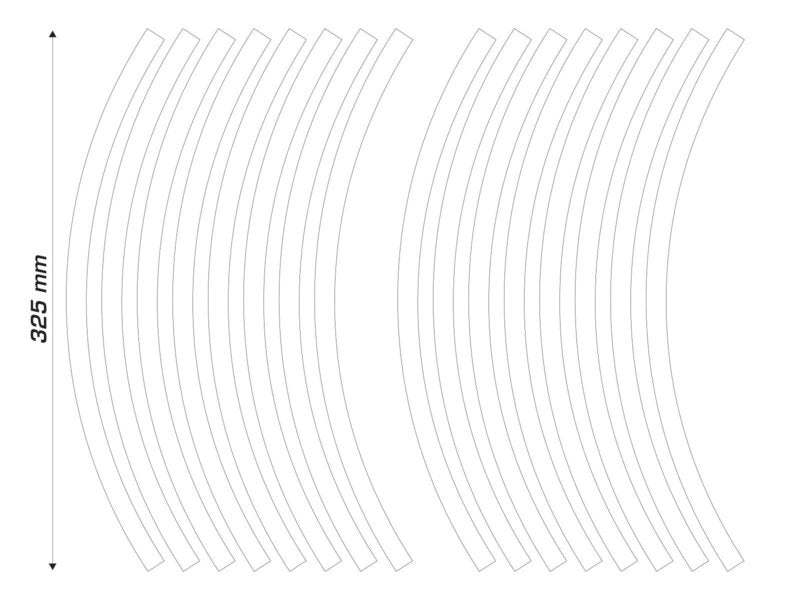 ALGIS Texture RIM Stickers Tribal - Black