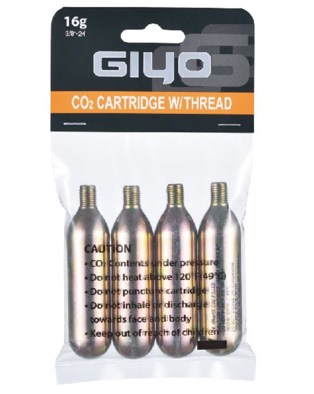 GIYO CO2 Cartridge 4X16g Set