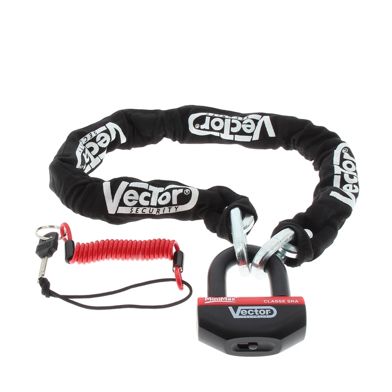 VECTOR Anti-Theft Kit - Security Chain 1m50 + Minimax+ Disc Lock