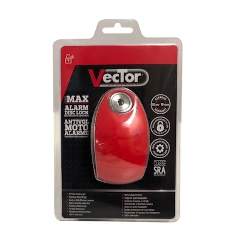 VECTOR Alarm Disc Lock SRA - Red x10