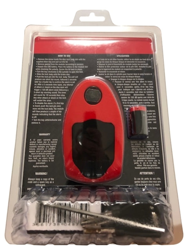 VECTOR Alarm Disc Lock SRA - Red 30 pc.