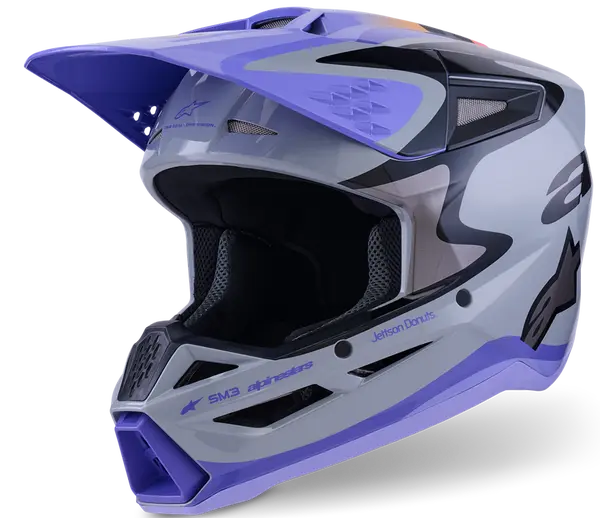 Helm Jeugd SM3 JETTSON Grijs/Paars/Zwart