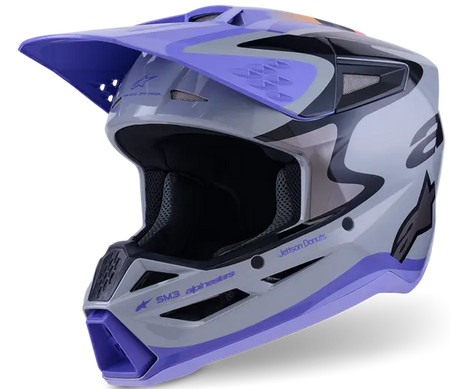 Helm Jeugd SM3 JETTSON Grijs/Paars/Zwart