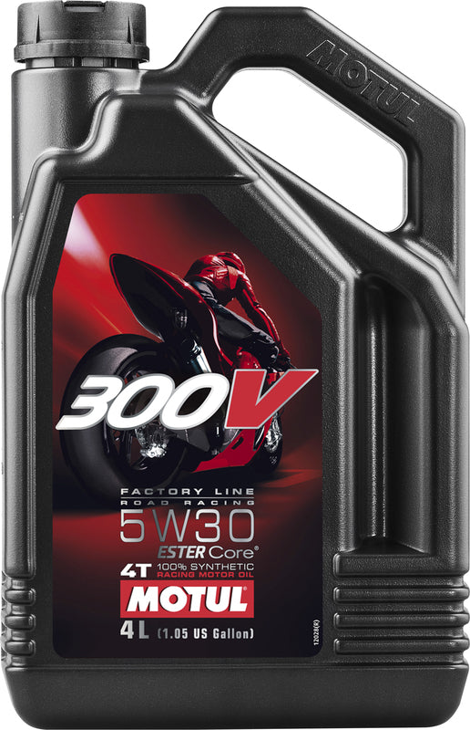 MOTUL 300V Factory Line Road Racing 4T Motor Oil - 5W30 4L