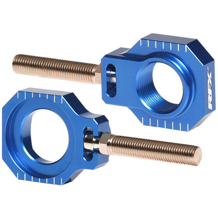 RFX PRO 2 REAR AXLE ADJUSTER BLOCKS, BLU