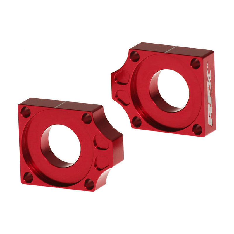 RFX PRO 2 REAR AXLE ADJUSTER BLOCKS, RED