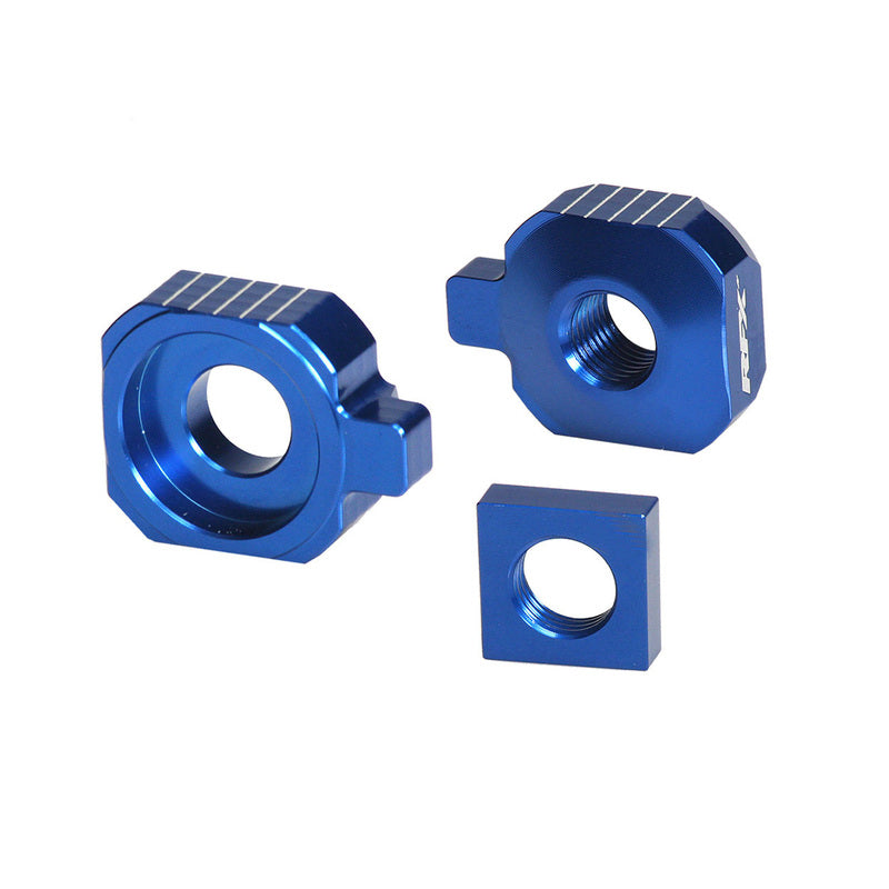 RFX PRO 2 REAR AXLE ADJUSTER BLOCKS, BLU