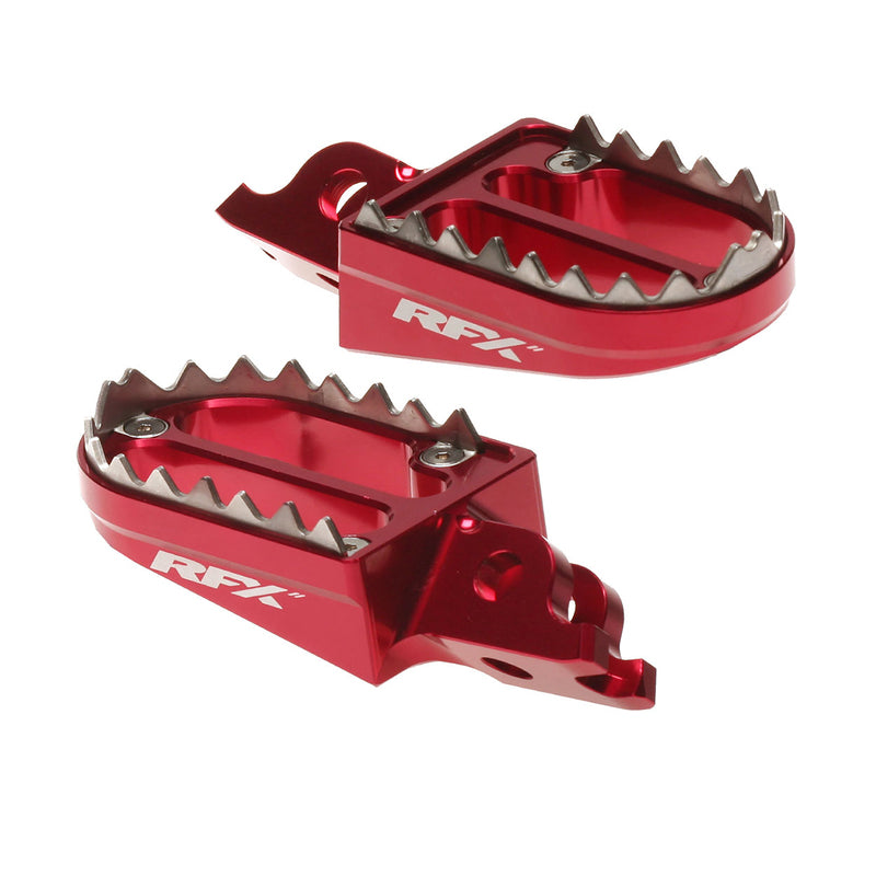 RFX PRO SHARK TEETH FOOTRESTS, RED
