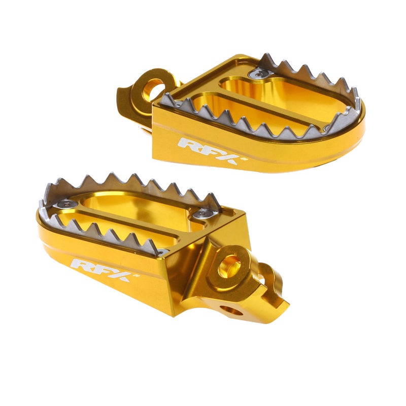RFX PRO SHARK TEETH FOOTRESTS, YEL
