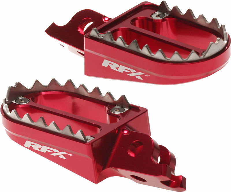 RFX PRO SHARK TEETH FOOTRESTS, RED