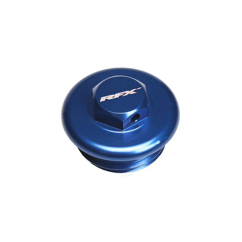 RFX RACE OIL FILLER PLUG, BLU
