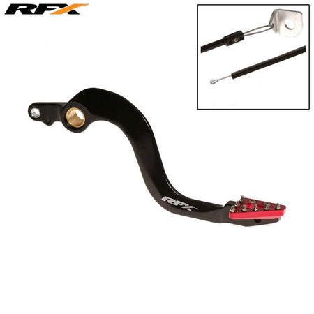 RFX PRO SOLID-TIP BRAKE PEDAL, BLK/RED