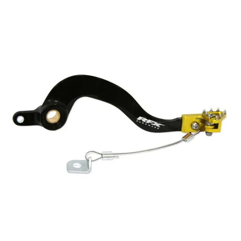 RFX PRO FLEXI-TIP BRAKE PEDAL, BLK/YEL