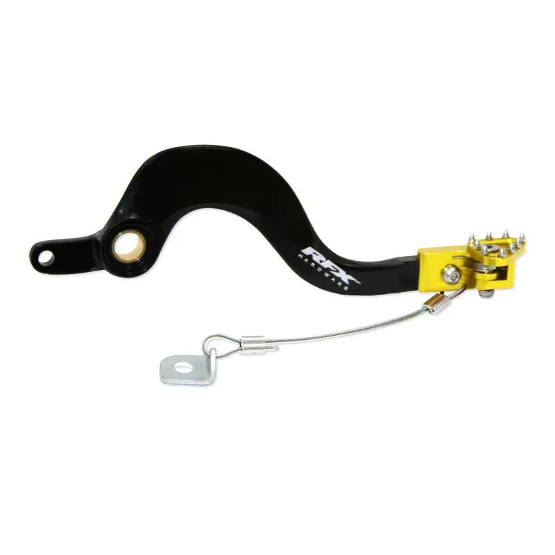 RFX PRO FLEXI-TIP BRAKE PEDAL, BLK/YEL