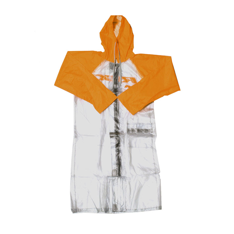 RFX Race Rain Coat Long (Clear/Orange) Size Adult Large