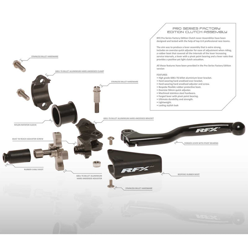 RFX PRO CL ASS. REPLC RUBBER BOOT, BLK