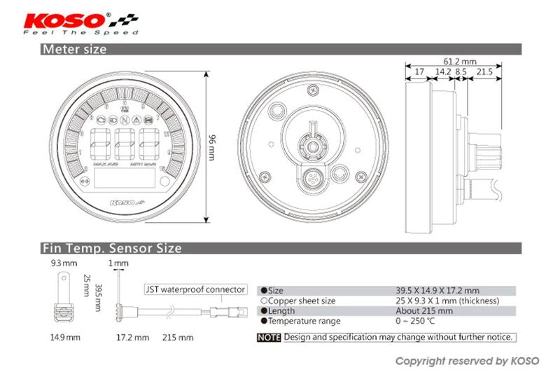 KOSO DL-04 Tachometer/Speedometer - BMW R Nine T