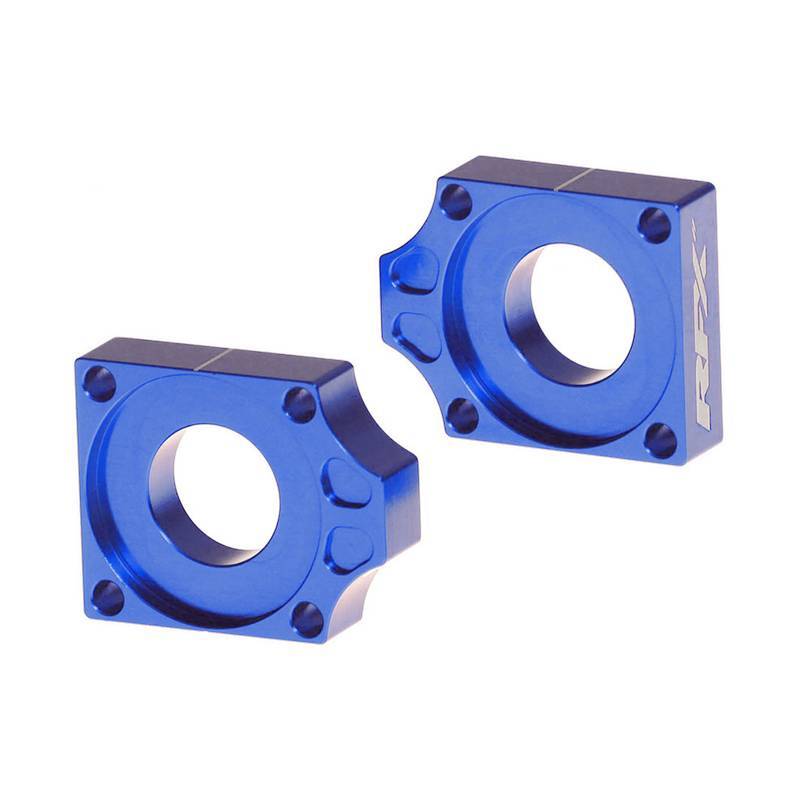 RFX PRO REAR AXLE ADJUSTER BLOCKS, BLU