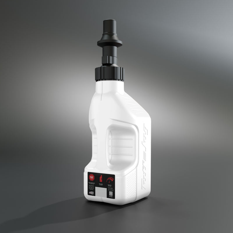 TUFFJ GAS CAN 5L RIPPER CAP G3, WHT/BLK