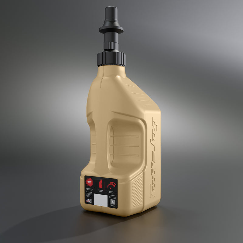 TUFFJ GAS CAN 10L RIPPER CAP G3, GLD/BLK