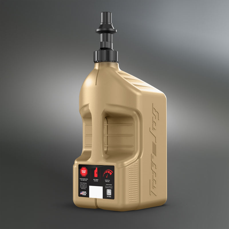 TUFFJ GAS CAN 20L RIPPER CAP G3, GLD/BLK