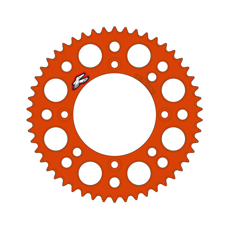 Rear sprocket RENTHAL Aluminium Self cleaning - 420