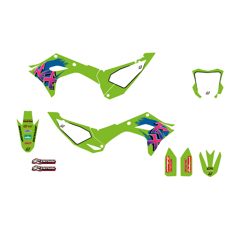 BLACKBIRD Retro Kawasaki Graphic Kit