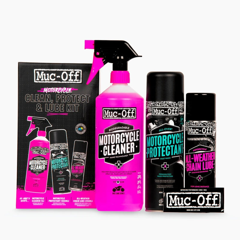 MUC-OFF Motorcycle Clean, Protect & Lube Kit