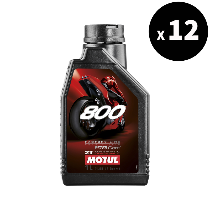 MOTUL 800 Factory Line Road Racing 2T Motor Oil - 1L x12