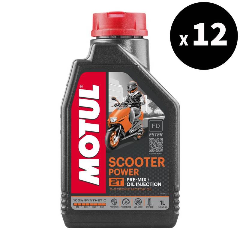 MOTUL Scooter Power 2T Motor Oil - 1L x12