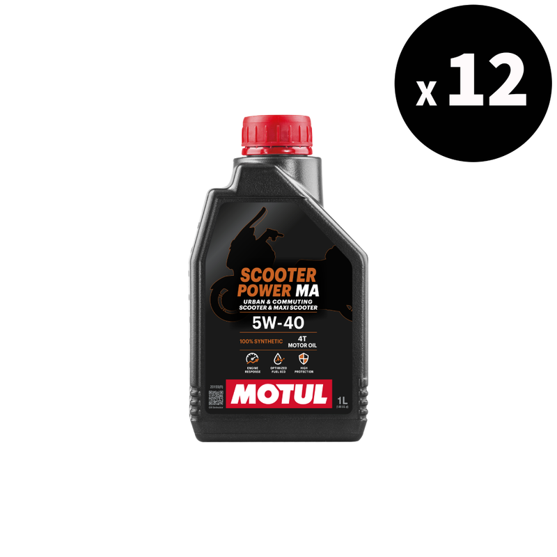 MOTUL Scooter Power 4T Motor Oil - 5W40 1L x12