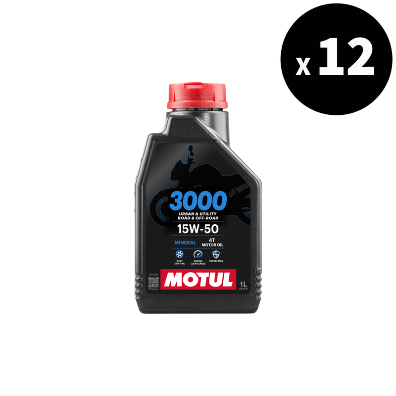 MOTUL 3000 4T Motor Oil - 15W50 1L x12