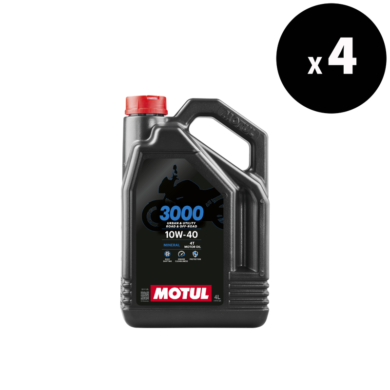 MOTUL 3000 4T Motor Oil - 10W40 4L x4