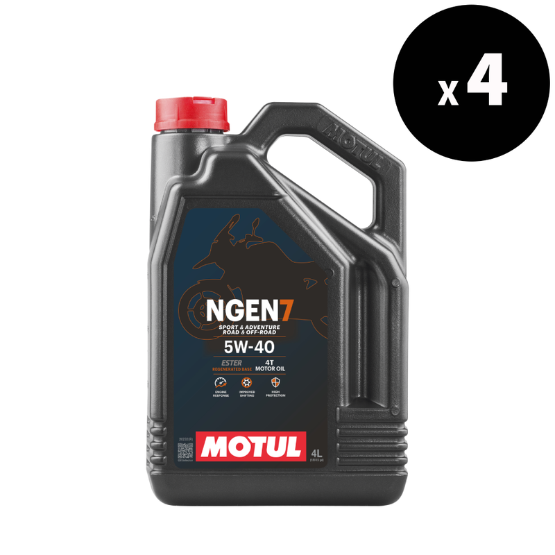 MOTUL NGEN 7 4T Motor Oil - 5W-40 4L x4