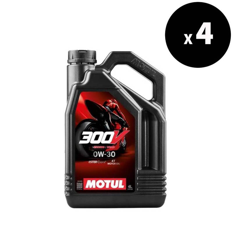 MOTUL 300V Factory Line Road Racing 4T Motor Oil - 0W30 4L x4