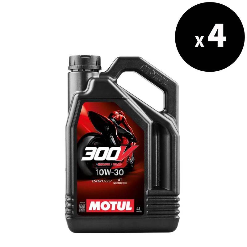 MOTUL 300V Factory Line Road Racing 4T Motor Oil - 10W30 4L x4